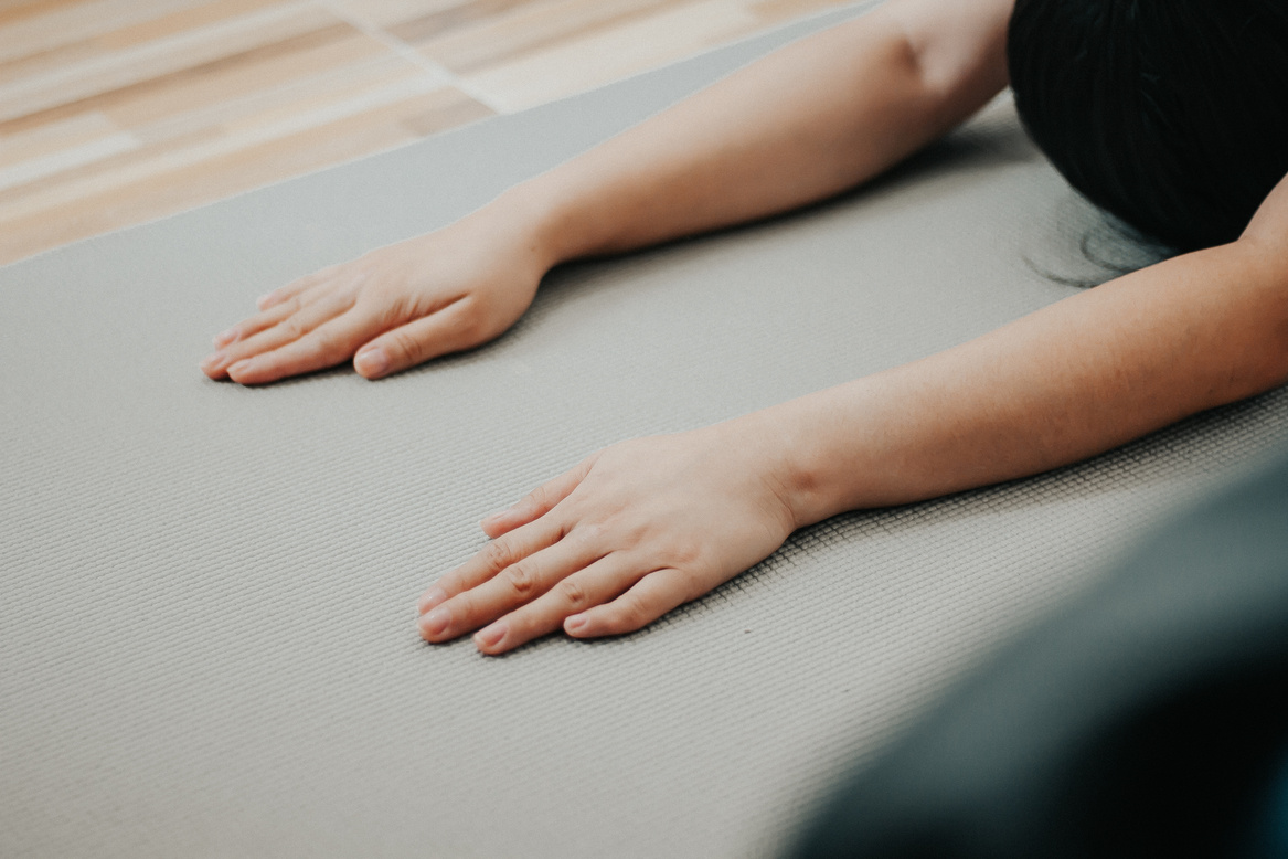 Woman Doing Yoga at Home